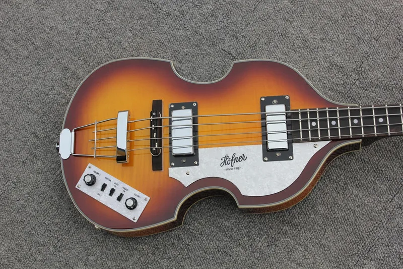 Sunburst Hofner скрипка BB2 бас Hofner BB2 современный Электрический бас Пламя клен Hofner bass гитара