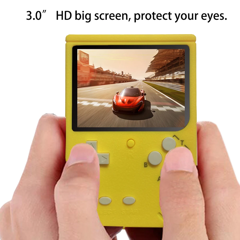 Image Retro Portable Mini Handheld Game Console 64 Bit 3.0 Inch Color LCD Kids Color Game Player Built in 1000 games with SD Card