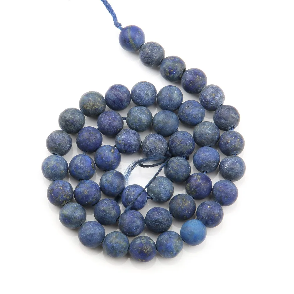 

Matte Lapis Lazuli Natural Stone Beads Round Loose Beads Ball 4/6/8/10/12 Mm Fashion Jewelry Bracelet Making Accessories DIY