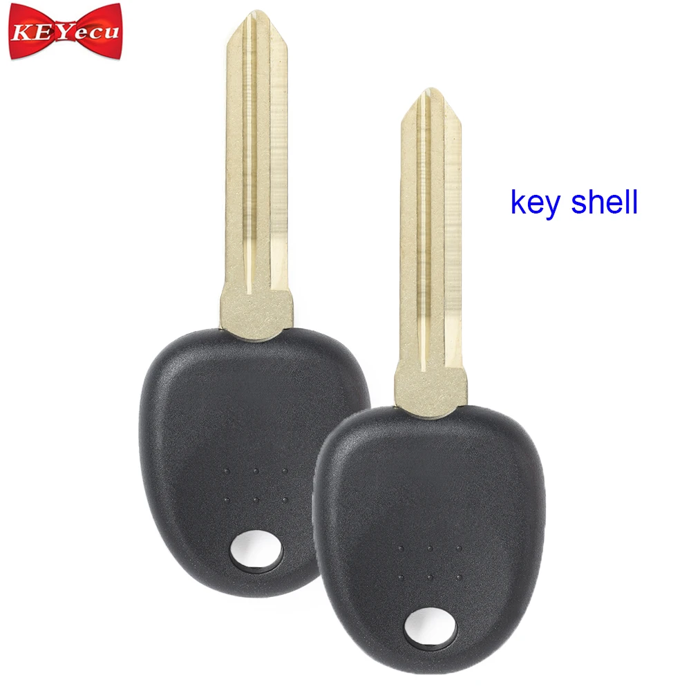 

KEYECU 2pcs for Hyundai Santa Fe Sonata Genesis Coupe Tucson iLoad Transponder Ignition Key Shell Case Fob Housing Cover
