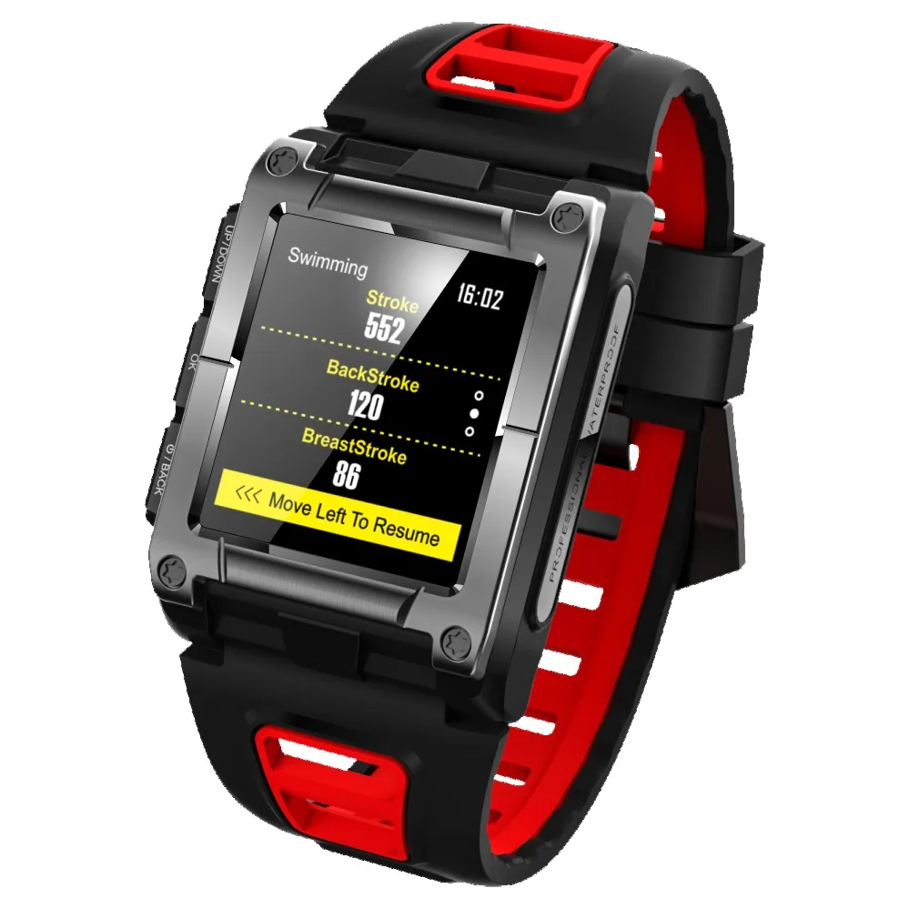 S929 Смарт-часы IP68 Водонепроницаемые gps часы плавание мульти-спорт монитор сердечного ритма компас шагомер цветной экран Смарт-часы - Цвет: Красный
