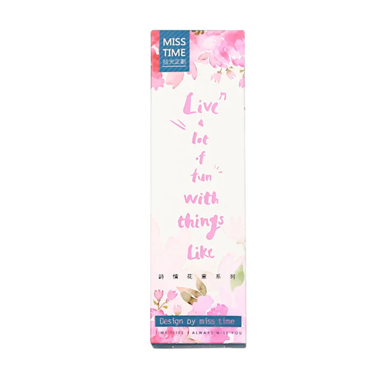 30 pcs/set Beautiful Flowers Bookmarks Message Cards Book Notes Paper Page Holder for Books School Office Supplies Stationery