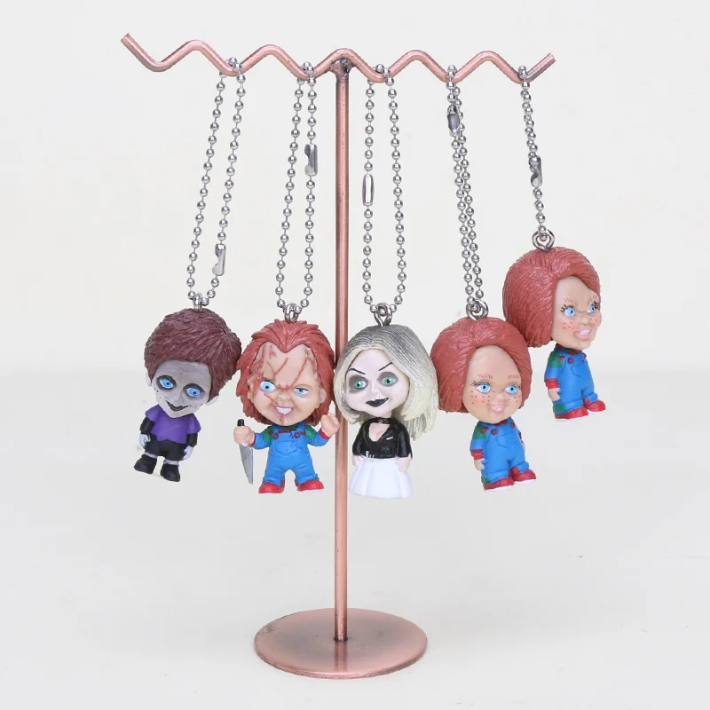 

NECA Horror Film Child's Play CHUCKY Bride & Son Keyring KEY RING Chain Keyring chain Model Doll CHUCKY Figure Pendant toys