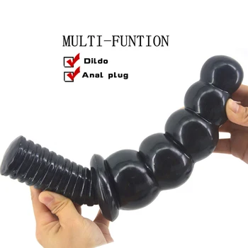 5 Ball Big Anal Bead Dildo With Screw Handle,Huge Penis Long Dick Anal Dildo Butt Plug Anal Dilator Vaginal Masturbator Sex Toys 6