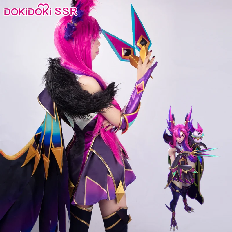 DokiDoki игра Лига Легенд Косплей Xayah костюм звезда Guardian Лига Легенд Xaya косплей костюм для женщин Хэллоуин