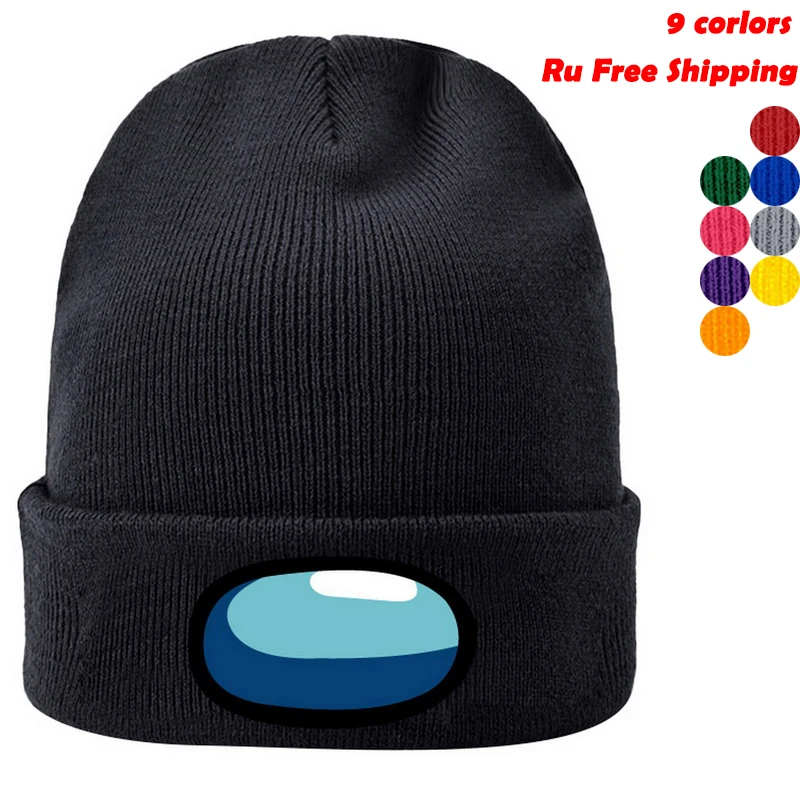 

2021 Among Us Game Hat Autumn Winter Warm Knitted Hats Men's and Women's Couples Cold Proof Keep Warm Short Melon Caps