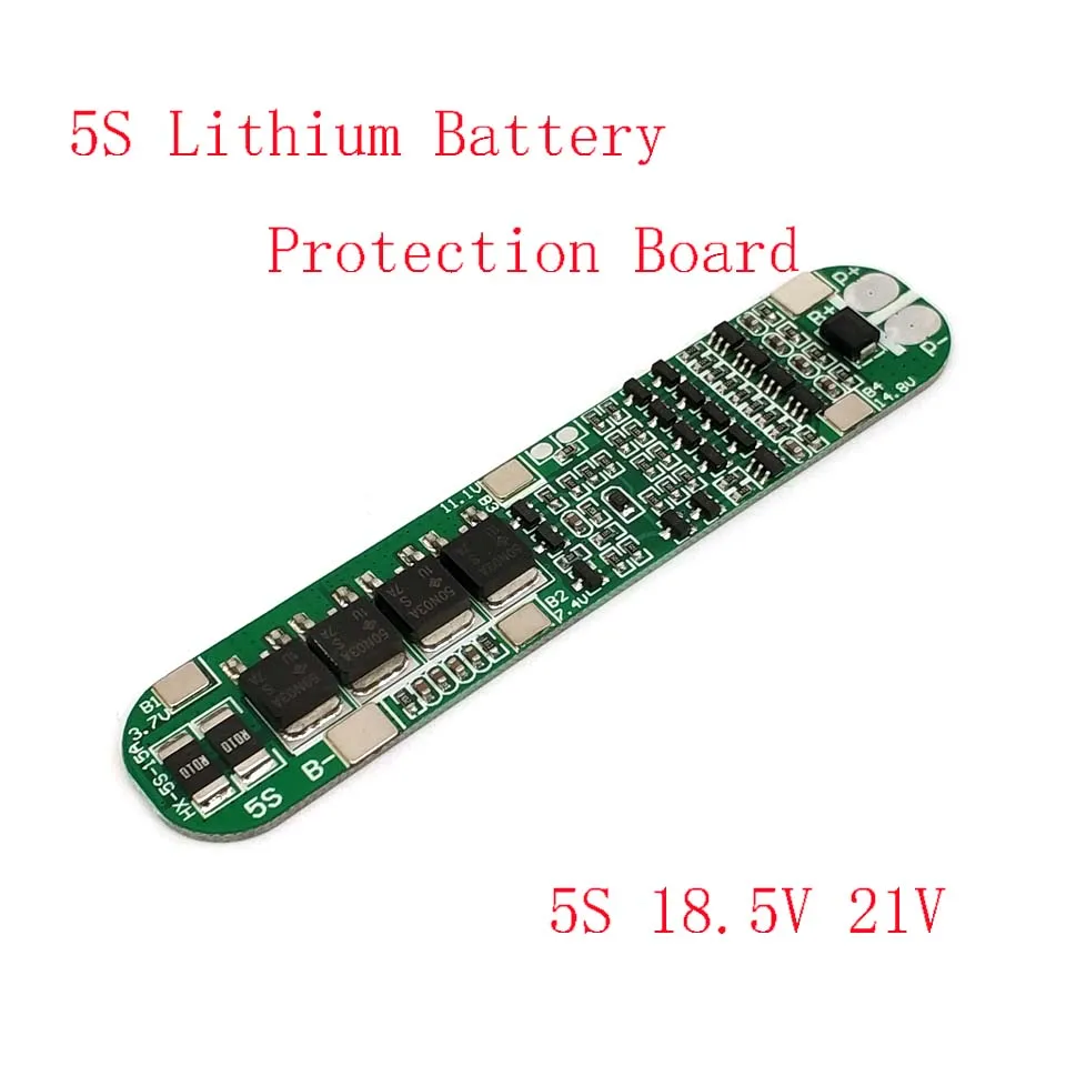 5S 18.5V 21V 15A Lithium Li-ion 18650 Battery BMS Cell Pack PCB Protection Board 