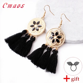 

New Vintage Boho Ethnic Round Dangle Statement Fringe Tassel Drop Earrings For Women Wedding Party Anniversary Jewelry Ornaments