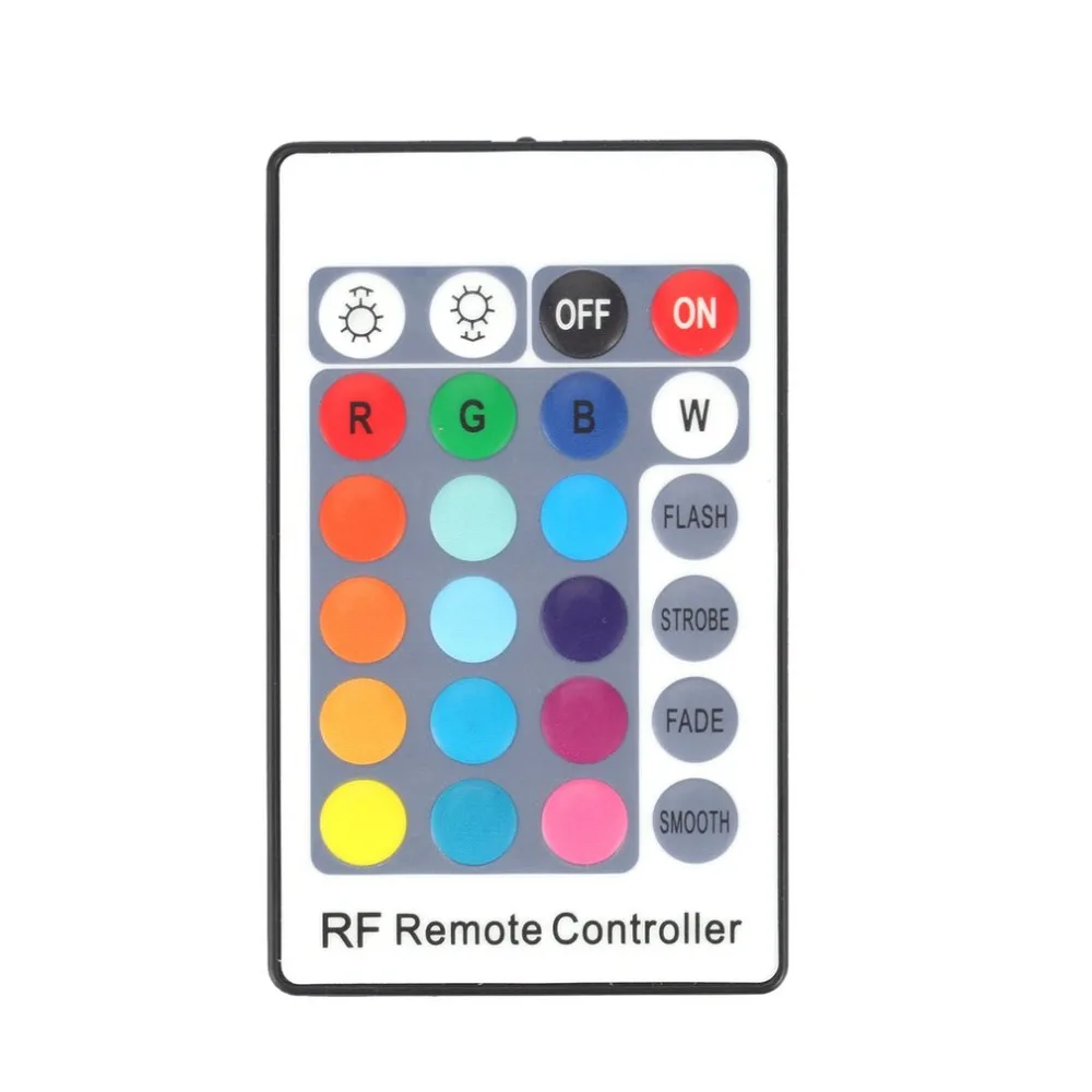 LED Aluminum Shell Controller 24 Keys RGB Colorful Controller DC 12-24V RF Wireless Remote Control RF Remote Controller