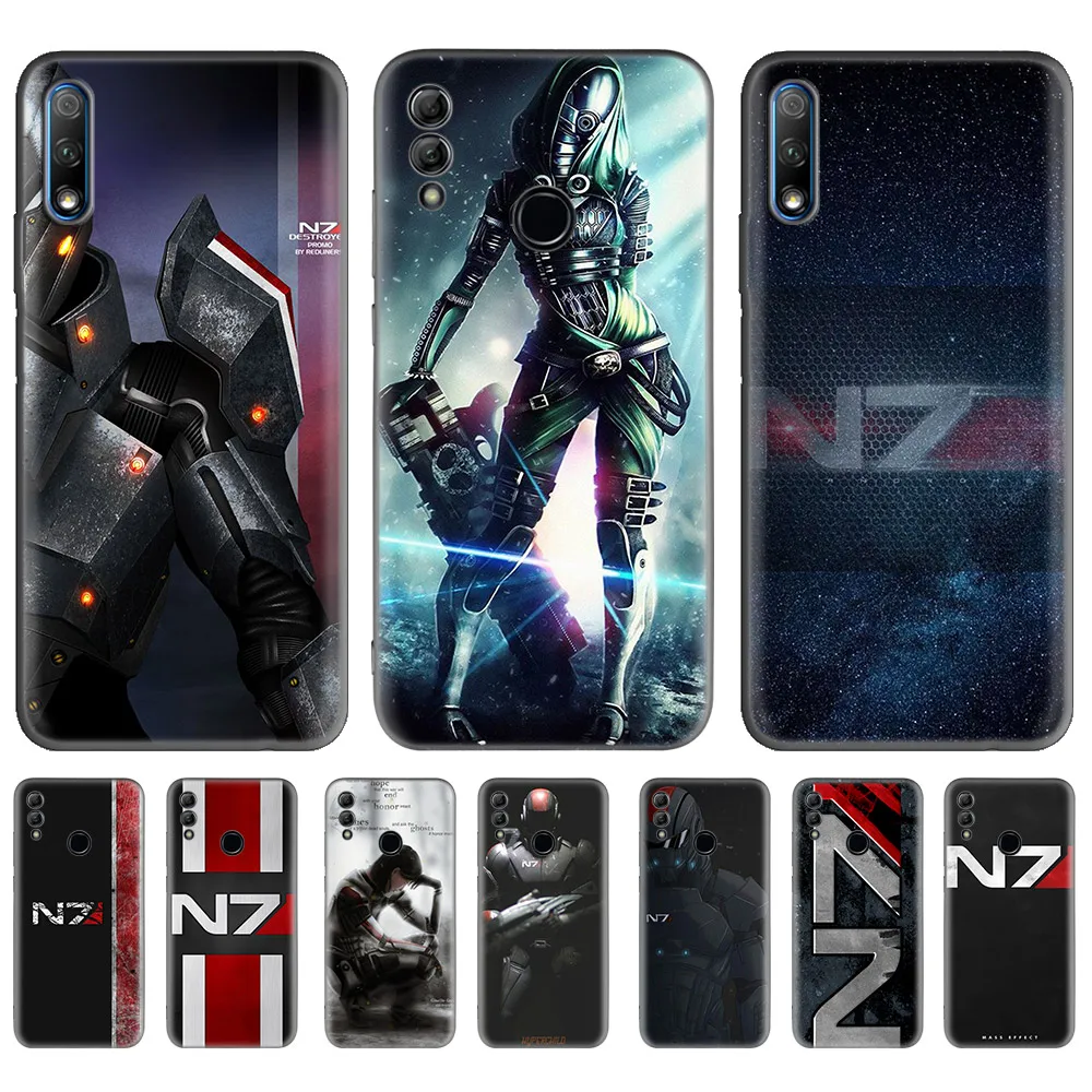 

Mass Effect N7 Case for Huawei Honor 9X Pro 8X Play 3 3e 20 10 8C 8A Y6 Y7 Y9 Prime 2019 Black Silicone Phone Coque Casos