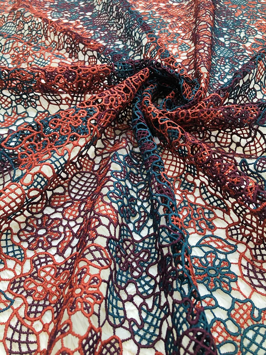 Neuer Stil Nigerianischer Spitzenstoff 2025 Hochwertige Wasserlösliche Bestickte Modische Weiche Spitze 5 Yards – Detail 12