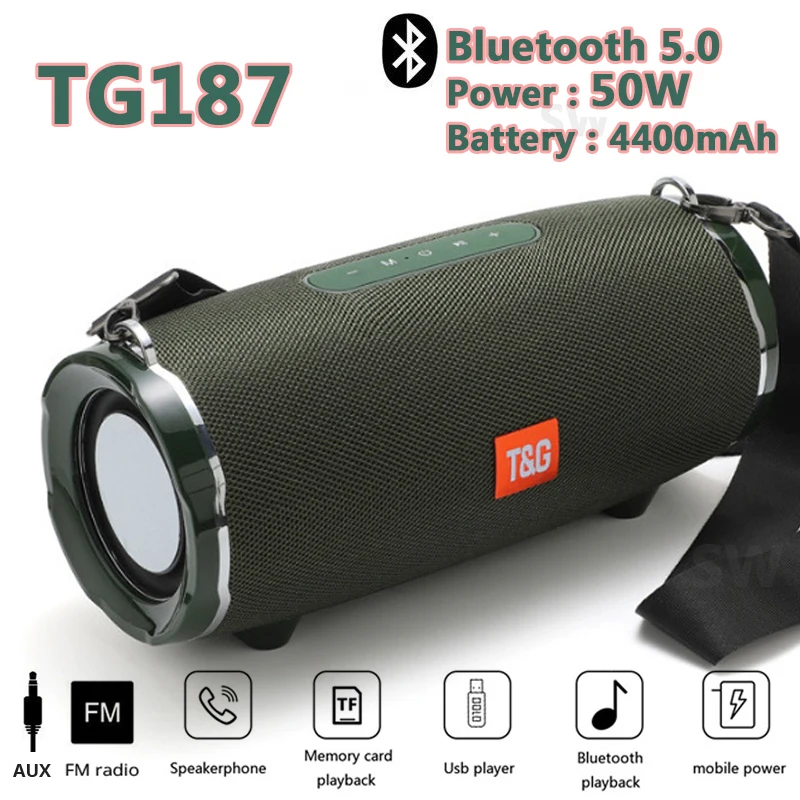 TG187 динамик s большая мощность Bluetooth гигантский бас Портативная колонка