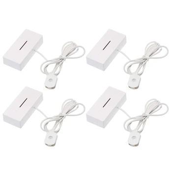 

4Pcs 433MHZ Home Alarm Water Leakage Alarm Water Leak Sensor Detector Flood Alert Overflow Security Alarm System