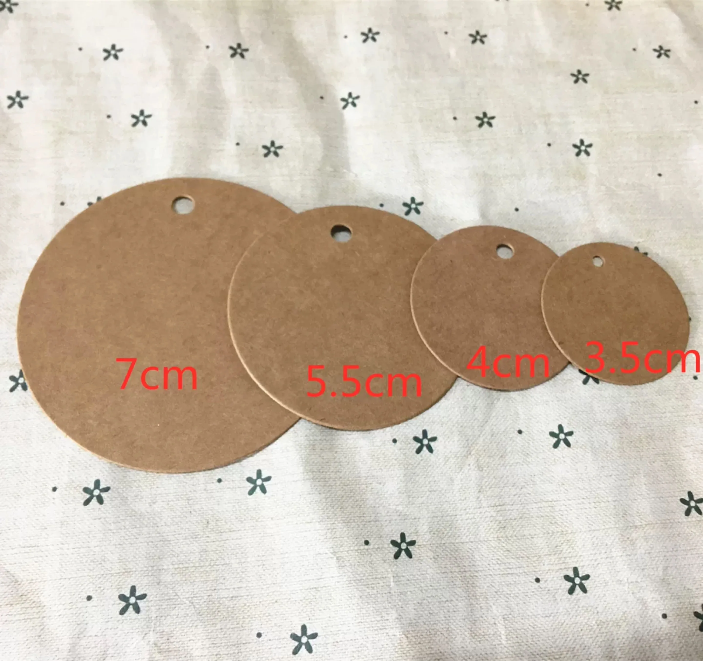 100 шт/лот коричневые крафт-бумажные бирки круглые багажные заметки свадебные карточки пустые ремесленные бумажные бирки для подарков