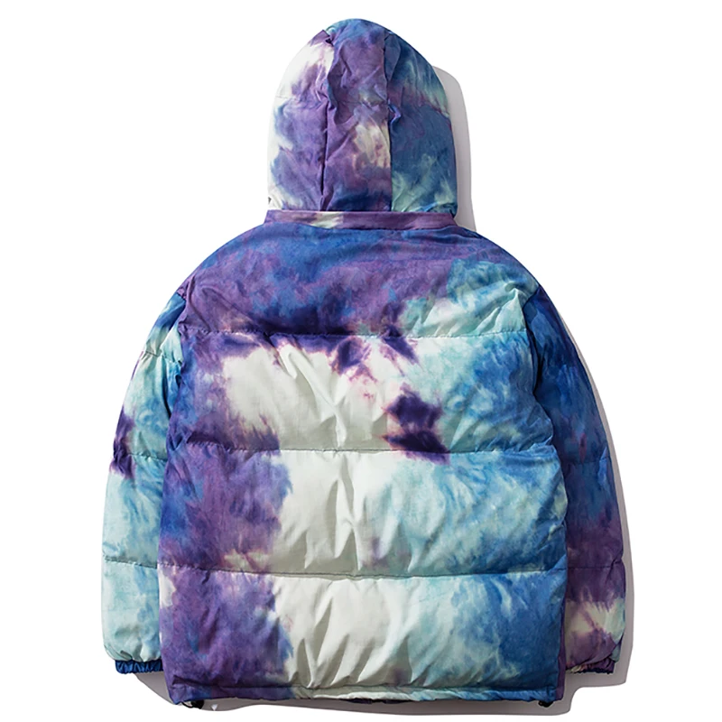 Tie dying Parka мужская зимняя куртка камуфляжный съемный капюшон толстый зимний