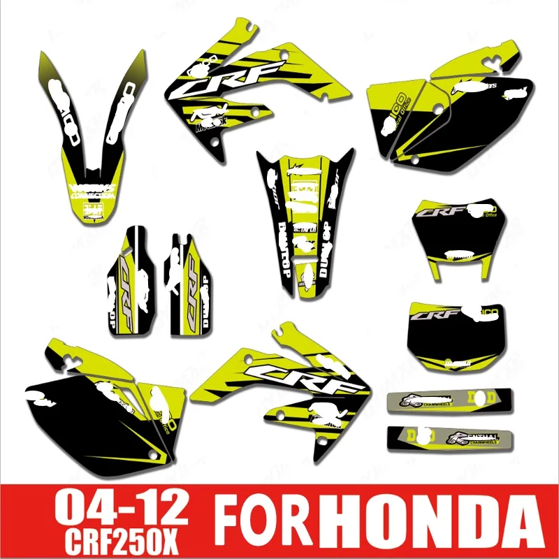 04 12 CRF250X Набор стикеров для мотоцикла Honda CRF 250X 2004 2012 2005 2006 2007 2008|Наклейки и стикеры|