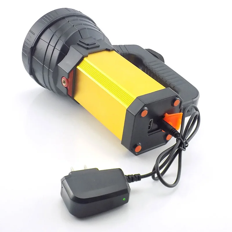 T6 COB портативный светильник-вспышка, перезаряжаемый ручной фонарь, светодиодный светильник со встроенным аккумулятором, Мощный Usb поисковый светильник, наружный фонарь