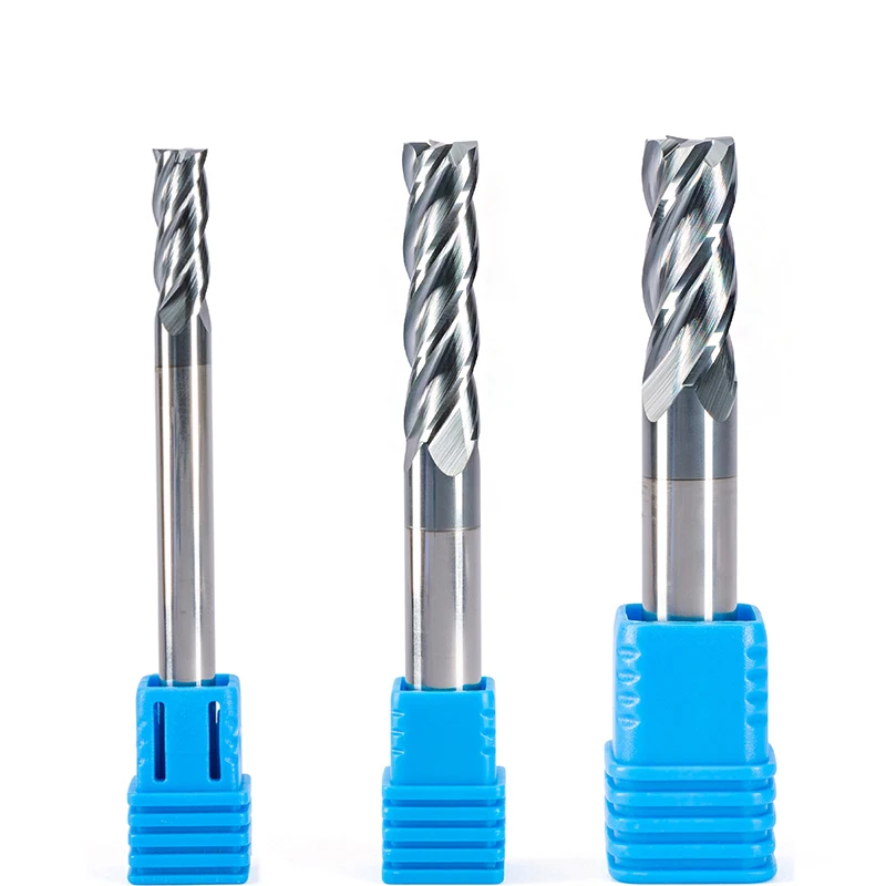 

1pc hrc55 4 flutes tungsten carbide endmill metal Aluminum milling cutter cnc router bit 8mm 10mm long length end mill OVL 100mm