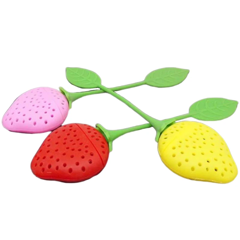 

Red / Pink / Yellow Random Strawberry Silicone Tea Infusion Tea Filter Tea Set Accessories Drinking Utensils Supplies 20Pcs