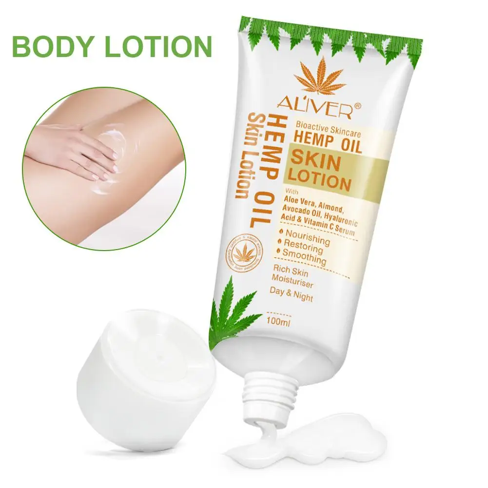 

100ml Natural Herbal Cream Aloe Vera Hemp Oil Body Skin Lotion Whitening Skin Nourishing Moisturizing Body Care Cream For Women