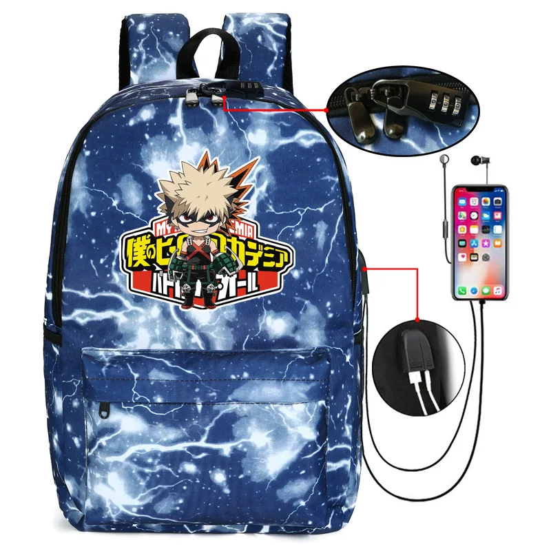 My Hero Academia Galaxy Women Backpack Anime School Bags Bakugou