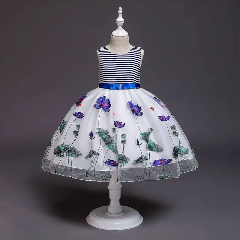 

Iraq wen qi Children Princess Puffy Mesh Dress 2019 Summer New Style Girls Pure Cotton Vest Dress Childrenswear