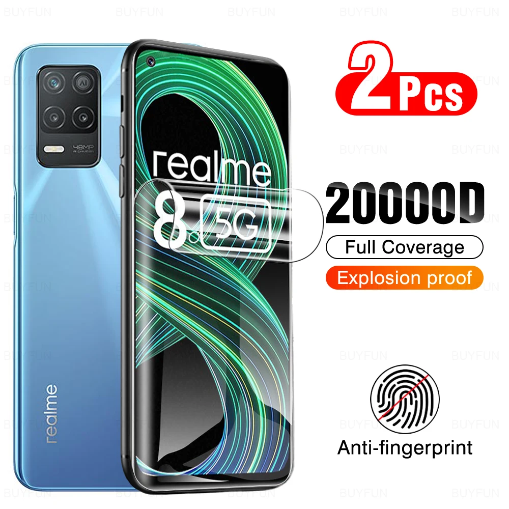 

2Pcs Screen Protector Hydrogel Film For OPPO Realme 8 5G 4G 8Pro Pro V13 Narzo30 Realme8 Protective Film On For 6.5" RMX3241 HD