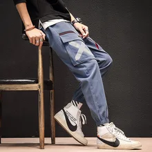 Поставка осень стиль японский стиль мужской повседневный комбинезон Синий