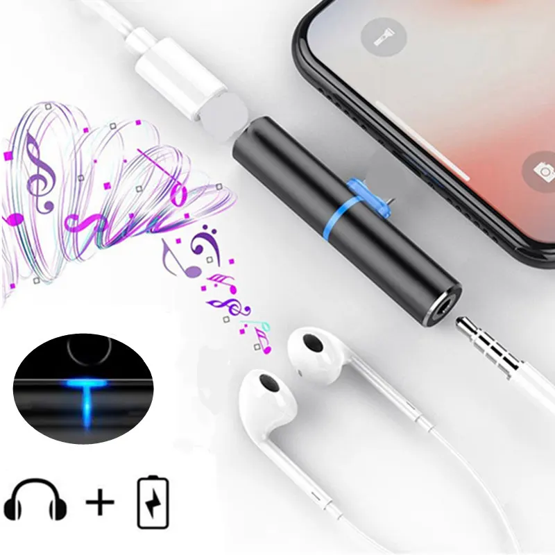 Для lightning/3,5 мм разъем для наушников аудио адаптер для iPhone 8 7 Plus XR X XS Max iOS 12,3 3,5 AUX разъем для наушников зарядное устройство