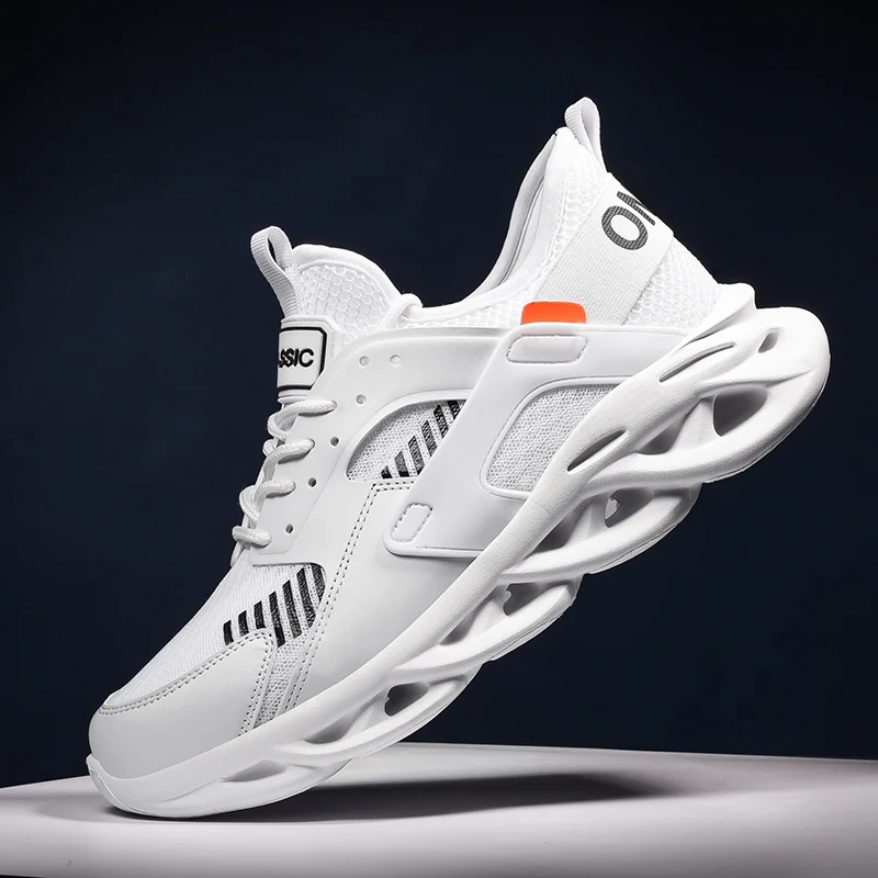 

CREDRIZK New 2020 Lightweight Men Sneakers Breathable Running Shoes for Men White Male Trainers Sport Shoes Cushioning Gym Shoes