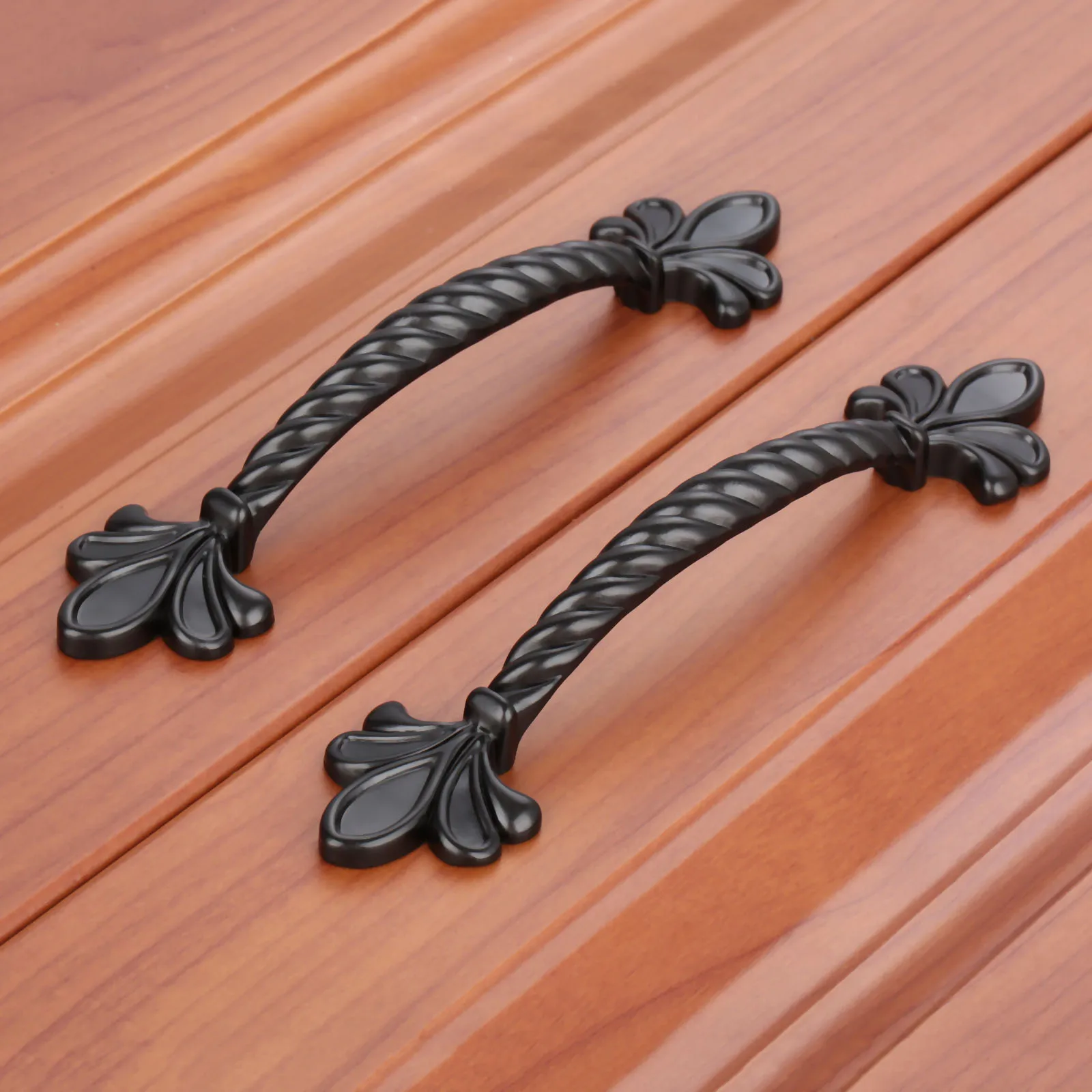 D 96mm DRELD черный цинковый сплав tiradores de muebles ручки для шкафа и ручки дверная ручка для шкафа Кухонная ручка puxador мебельная фурнитура - Цвет: D 96mm