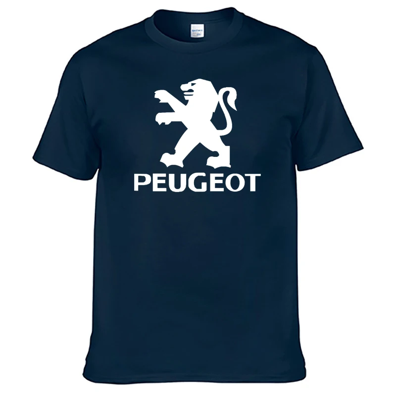 Мужская футболка с коротким рукавом с логотипом автомобиля peugeot летняя повседневная мужская однотонная хлопковая Футболка модная хип-хоп Harajuku мужская одежда