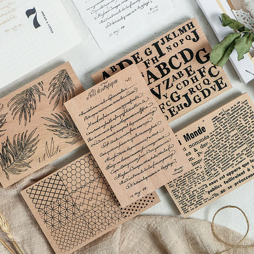 Lychee Life винтажная деревянная штемпельная Резина штампы DIY открытки в альбом предметы для скрапбукинга украшения