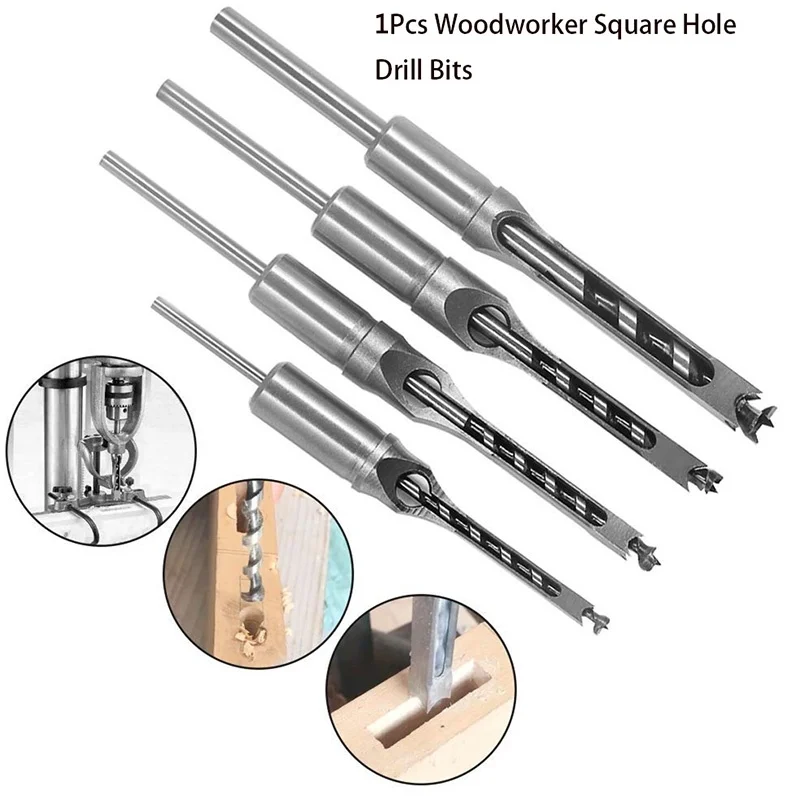 1pcs DIY Woodworking Tools HSS Spiral Drill Woodworking Square Hole