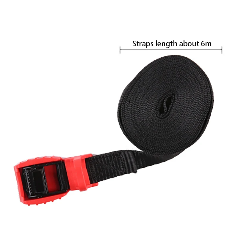 4.5/6M Tie Down Strap Strong Ratchet Belt Travel Tied Cargo Tie Cargo Binding Strap Adjustable Nylon Tension Belt Alloy Buckle