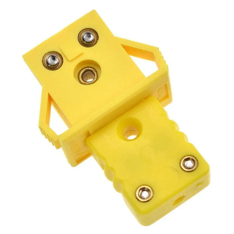 

1 Set K Type Thermocouple Miniature Socket & Panel Mount Alloy Plug Connector Socket Plug Set US EU Plug D-sub Connector