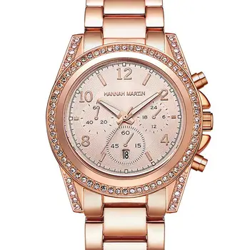 

Fashion Women Watches Calendar Stainless Steel Rhinestone Luxury Casual Quartz Watch Relojes Mujer 2020 New Arrivals