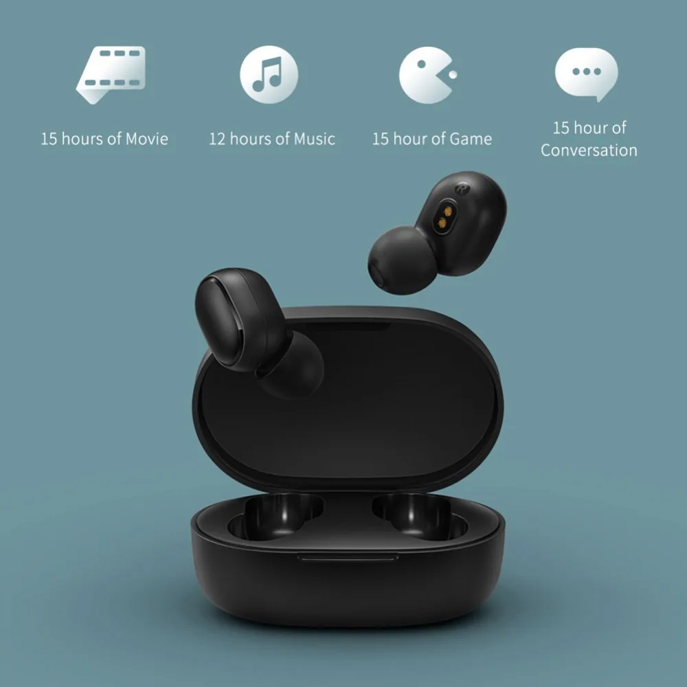 1:1 Высокое качество для Redmi AirDots Bluetooth 5,0 Беспроводной мини-наушники-вкладыши Наушники с зарядный чехол