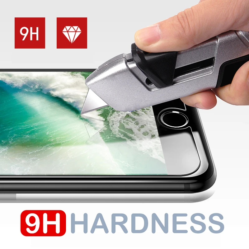 С уровнем твердости 9H 2.5D защитное стекло на iphone X XS 11 Pro Max XR 7 8 плюс Экран протектор Защитная пленка из закаленного стекла чехол для iphone 5S, SE 5 4S 4/6 S 6 Plus Full glue, прозрачная стеклянная пленка чехол