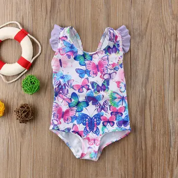 

Kids Girls Swimming One Piece Bikini Costume Swimwear Swimsuit Baby's Beach Clothing Bathing Suit