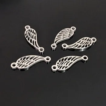 

Stainless steel jewelry pendant wings butterfly accessories double hole bracelet necklace accessories