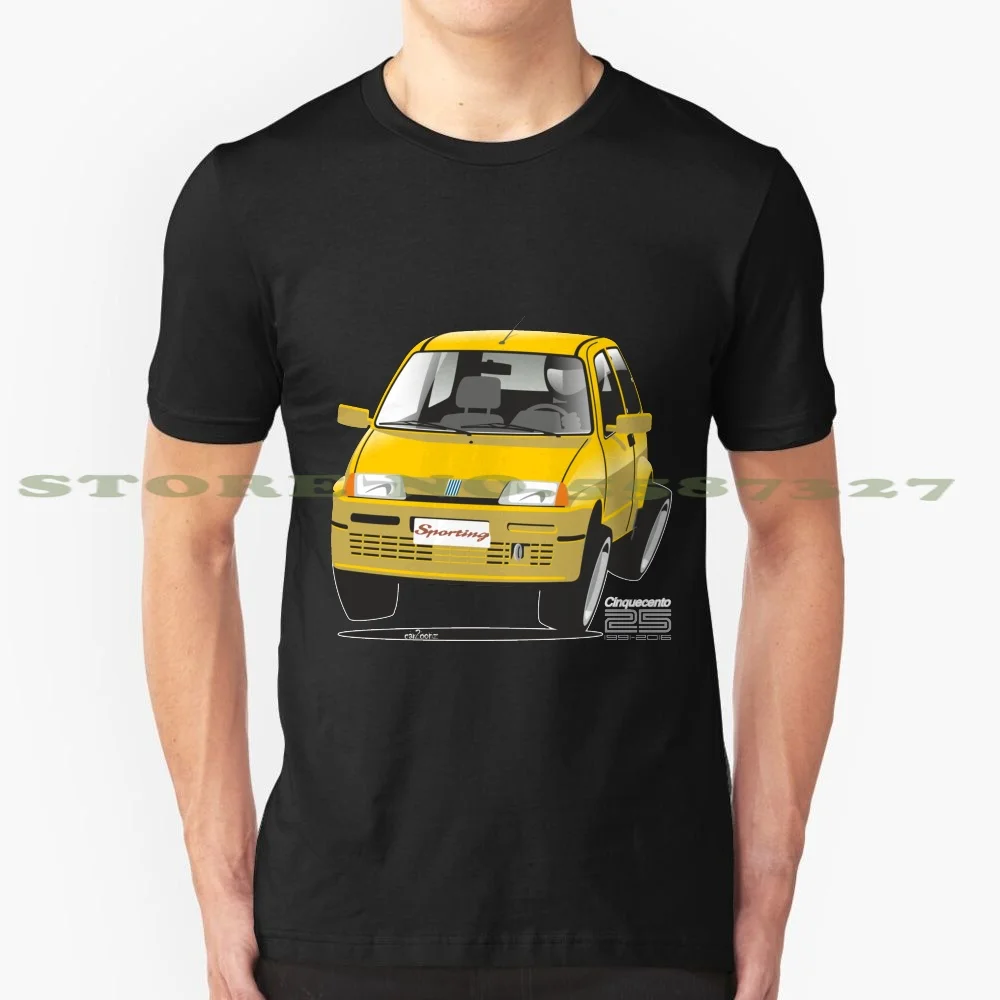 Fiat Cinquecento Sporting Caricature Summer Funny T Shirt Per Uomo Donna Fiat Cinquecento 500 Sporting Abarth City Classic 25