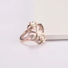 Dawapara Hyperbole Party Rings Four-leaf Clover Hollow Wedding Bands Ring Stainless Steel Jewelry Rose Gold ► Photo 2/6