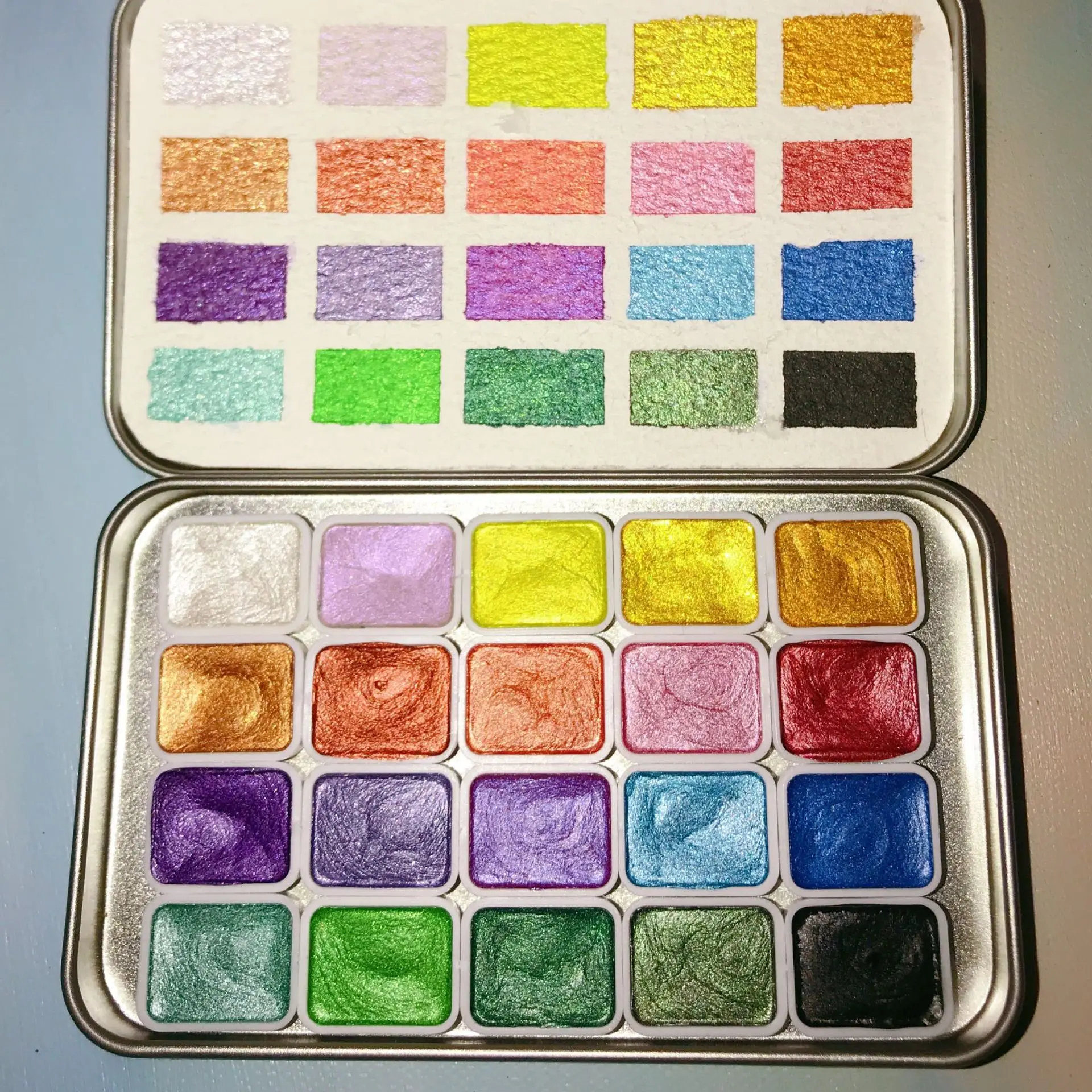 Pearlescent Watercolor Paint, Vibrant Colors Glitter Watercolor Paint for  Artistic 