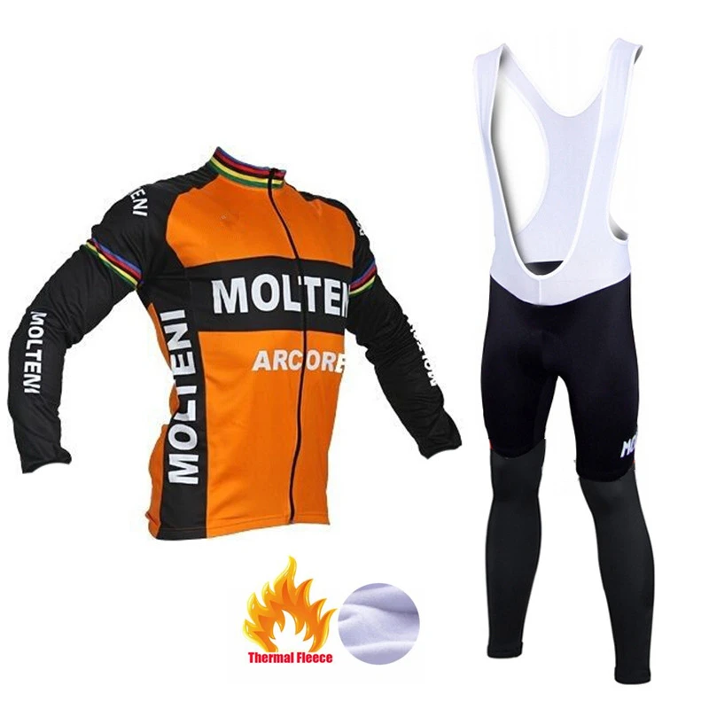 MOLTENI зимний термальный флисовый велосипедный комплект велосипедная одежда горный велосипед велосипедная одежда Велоспорт Джерси Набор Майо Ropa Ciclismo Invierno - Цвет: Pic Color