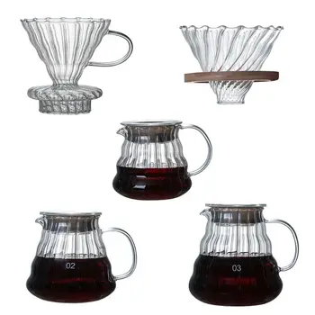 

Pour Over Coffee Dripper Glass Slow Brewing Accessories for Home Cafe Restaurant Q6PE