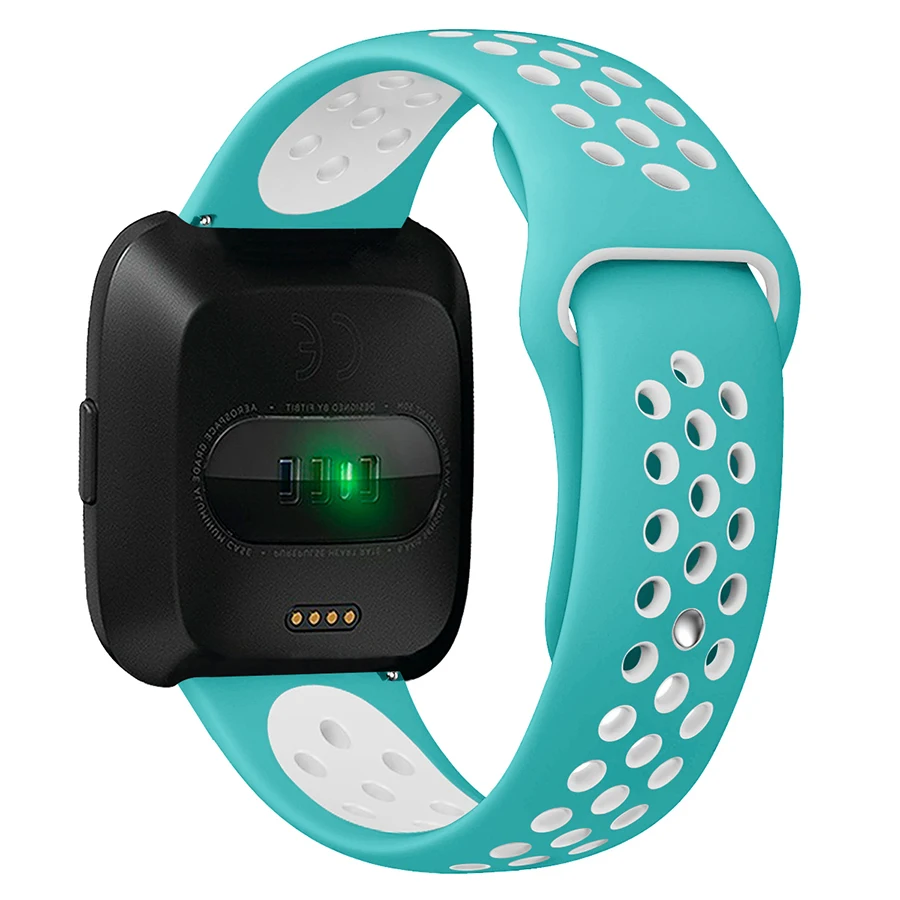 Спортивный двойной силиконовый ремешок для Fitbit Versa/versa 2 Smart Watch Band Сменные аксессуары для Fitbit Versa Lite Correa - Цвет: Color 8
