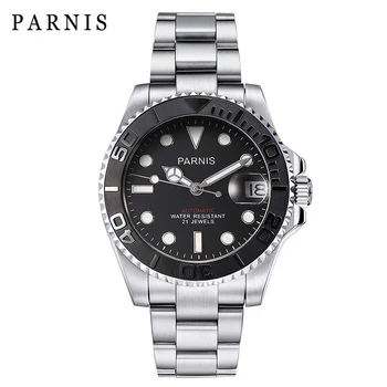 

Parnis 40mm Automatic Self-Wind Movement Watch Men Luxury Brand Luminous Waterproof Sapphire Crystal Calendar Mechanical Watch