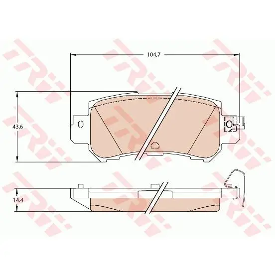 Колодки дисковые задние Mazda CX-5 2.0/2.0D 11 TRW GDB3539