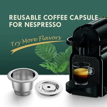 iCafilas New Upgraded Reusable Coffee Capsule For Nespresso Stainless Steel Coffee Filters Espresso Coffee Crema Maker
